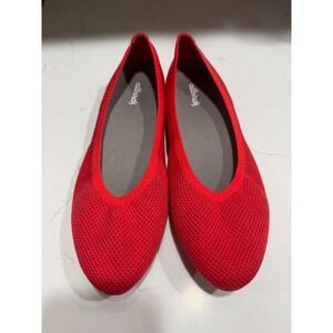 Allbirds Tree Breezers Bloom Red Knit Ballet Flats Womens 8 TBP W8 Sustainable